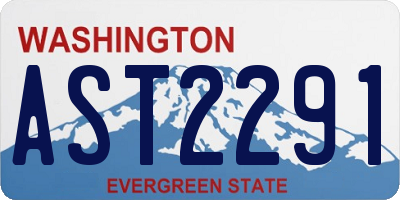 WA license plate AST2291