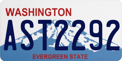 WA license plate AST2292