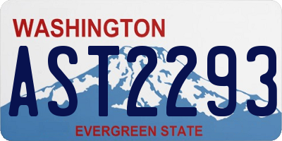 WA license plate AST2293