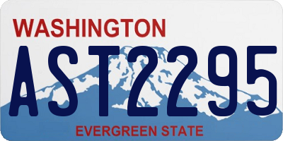 WA license plate AST2295