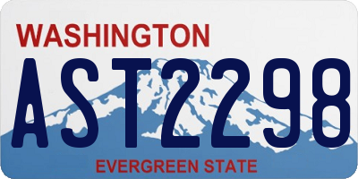 WA license plate AST2298