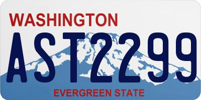 WA license plate AST2299