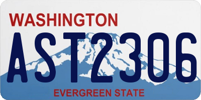 WA license plate AST2306