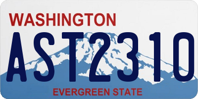 WA license plate AST2310