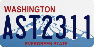 WA license plate AST2311