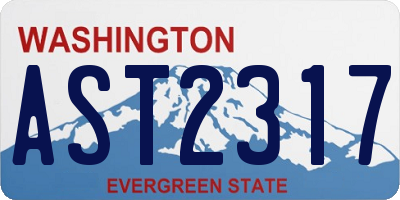 WA license plate AST2317