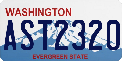 WA license plate AST2320