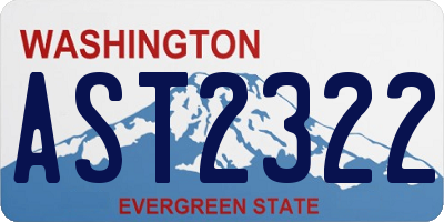 WA license plate AST2322