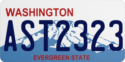 WA license plate AST2323