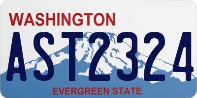 WA license plate AST2324