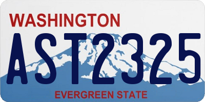 WA license plate AST2325