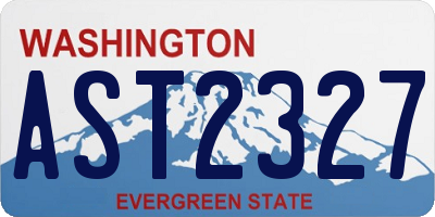 WA license plate AST2327
