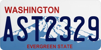 WA license plate AST2329