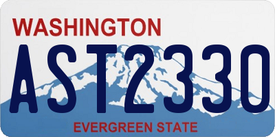 WA license plate AST2330