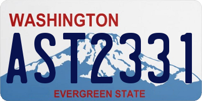 WA license plate AST2331