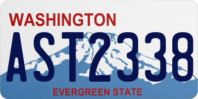 WA license plate AST2338