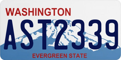 WA license plate AST2339