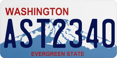 WA license plate AST2340