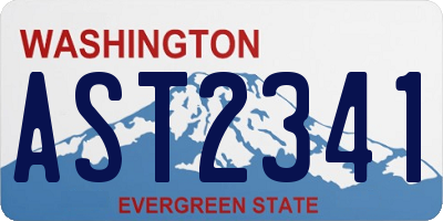 WA license plate AST2341