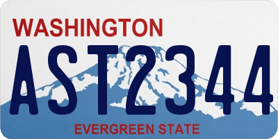 WA license plate AST2344