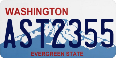 WA license plate AST2355