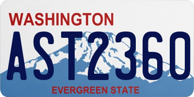 WA license plate AST2360