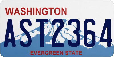 WA license plate AST2364