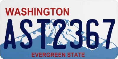 WA license plate AST2367