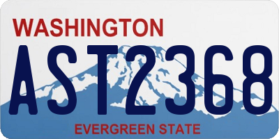 WA license plate AST2368