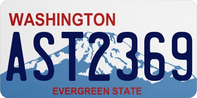 WA license plate AST2369