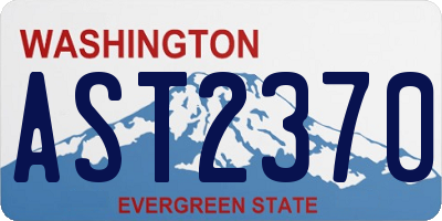 WA license plate AST2370