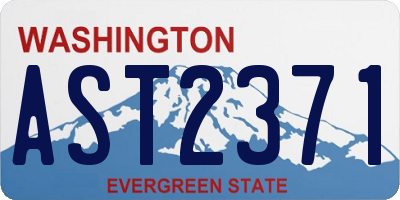 WA license plate AST2371