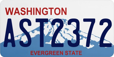 WA license plate AST2372