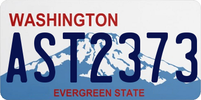WA license plate AST2373
