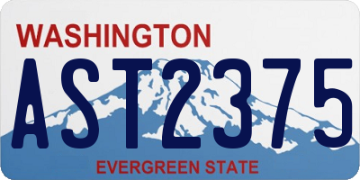 WA license plate AST2375