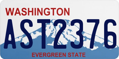 WA license plate AST2376