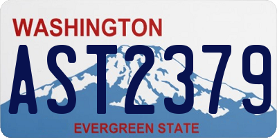 WA license plate AST2379