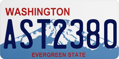 WA license plate AST2380