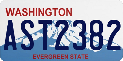 WA license plate AST2382