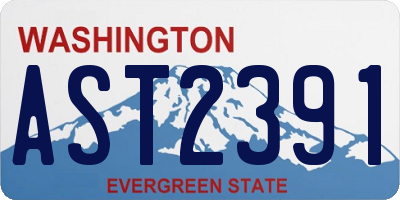 WA license plate AST2391