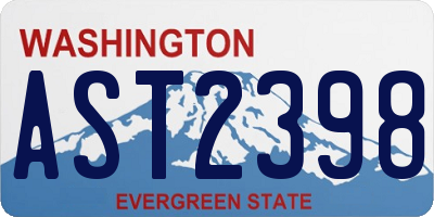 WA license plate AST2398