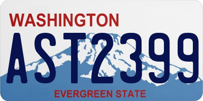 WA license plate AST2399