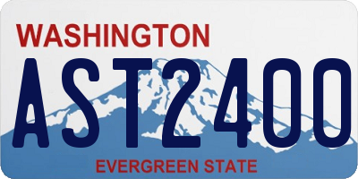 WA license plate AST2400