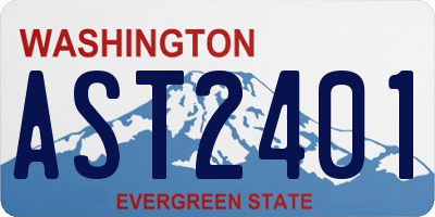 WA license plate AST2401