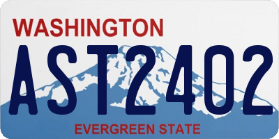 WA license plate AST2402
