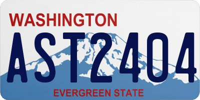 WA license plate AST2404