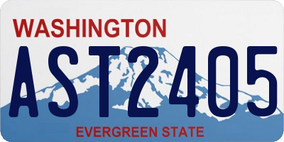WA license plate AST2405