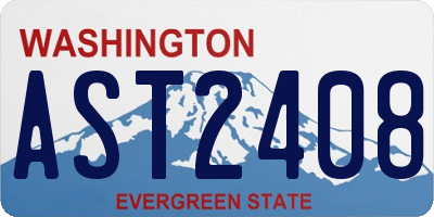 WA license plate AST2408