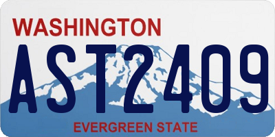 WA license plate AST2409