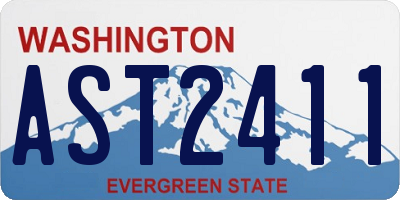 WA license plate AST2411
